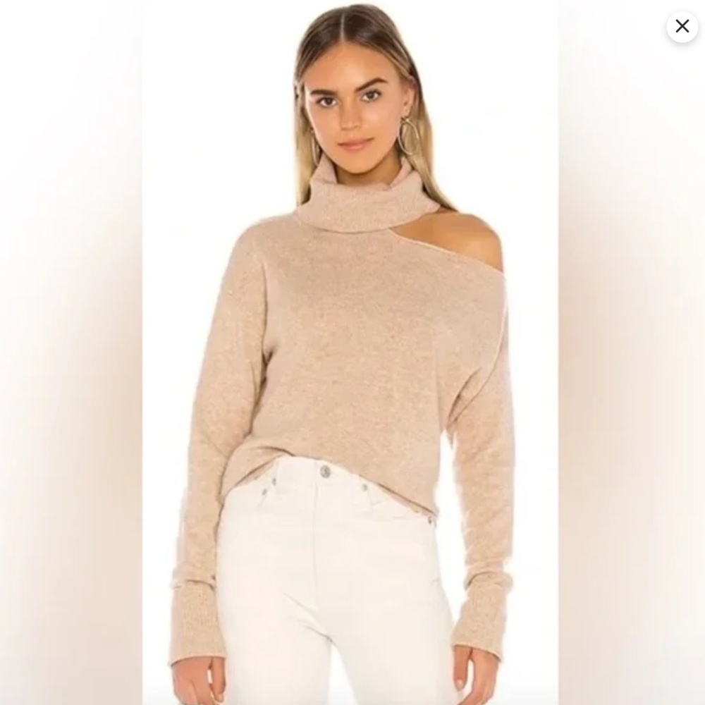 Paige Raundi open shoulder sweater